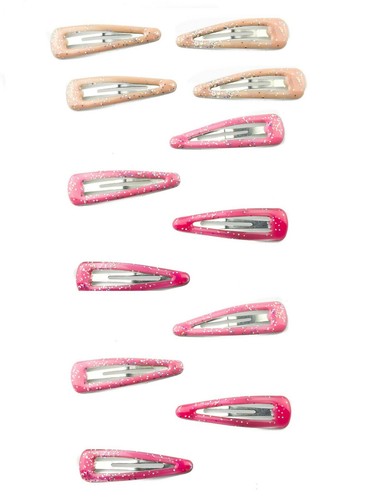 Snap Hair Clip Plain Colourful Bendy Click Clack Hair Slides Girls Hair Snappy - Picture 31 of 37
