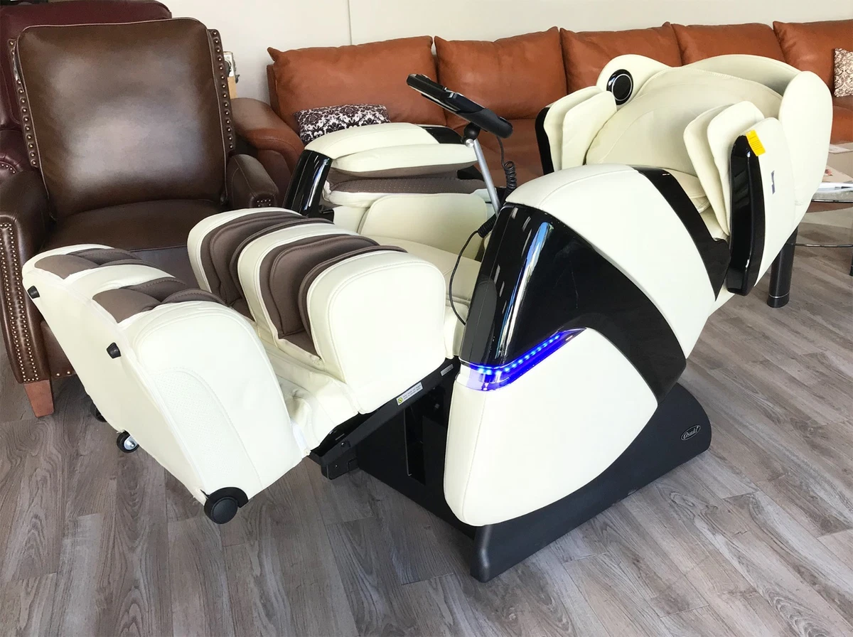 Cream Osaki Pro Cyber Zero Gravity Massage Chair Recliner with