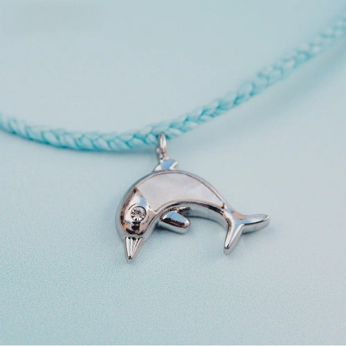 🐬 PURA VIDA MOTHER OF PEARL DOLPHIN CHARM BLUE BRACELET‼️FREE SAME DAY SHIP - Picture 4 of 4