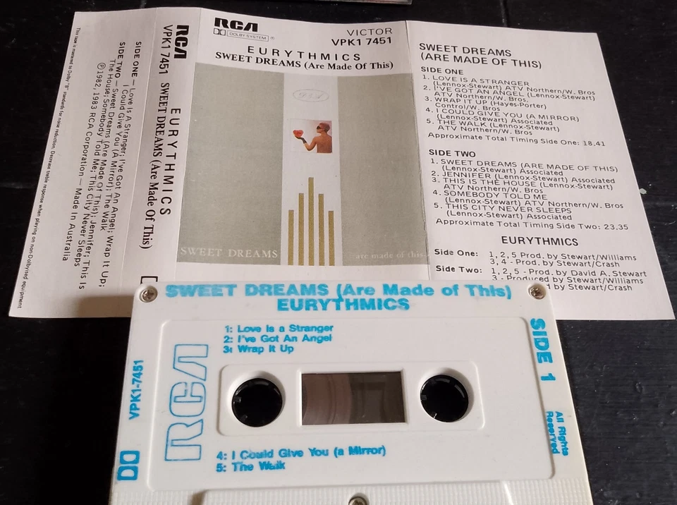 Eurythmics Sweet Dreams (Are Made of This) CASSETTE RCA VICTOR 1983 Australian - Image 3 of 4