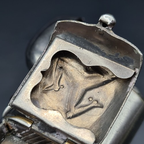 Antique Isle Of Man Metal Combined Vesta Case Sovereign Case Stamp Holder - Picture 13 of 20