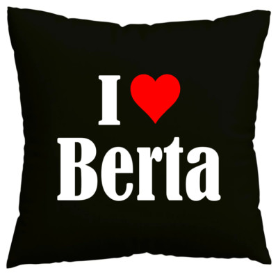 Kissenbezug I Love Berta Ich liebe Berta Schwarz 101140