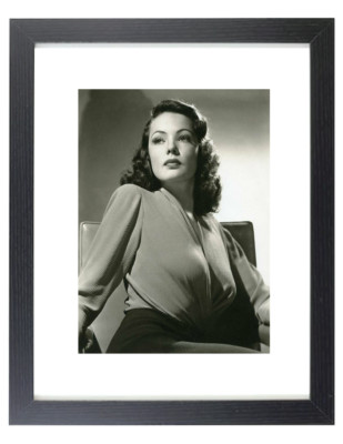 Actress GENE TIERNEY Retro Classic Vintage Matted & Framed Picture Photo