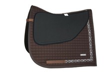 Equinos Barock Schabracke Braun polsterbare Taschen Lammfell Deuber & Partner