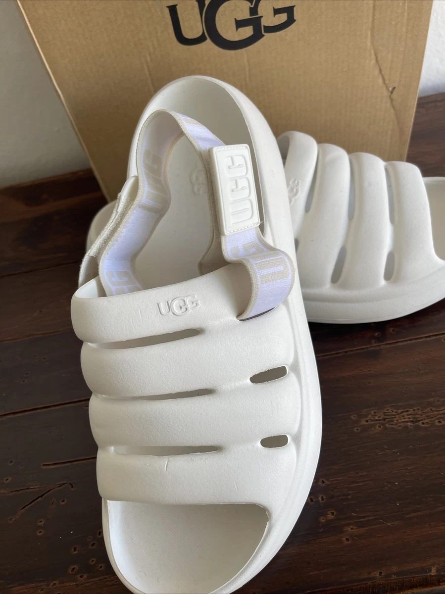 Uggs white sale sandals