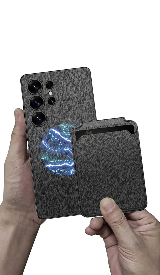 Leather Hybrid Phone Case For Samsung S25 Ultra Plus Magnet Card Bag Stand Cover - Image 4 of 4