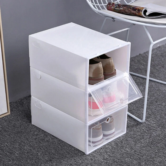 5 Scatole Piccol scarpe Scarpiera Cassetto Trasparente Organizzatore impilabili - Immagine 2 di 4