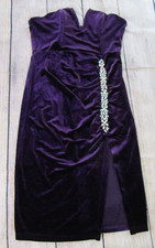Fashion Nova Beauty & Elegance Purple Gathered Velvet Strapless Dress NWT XL