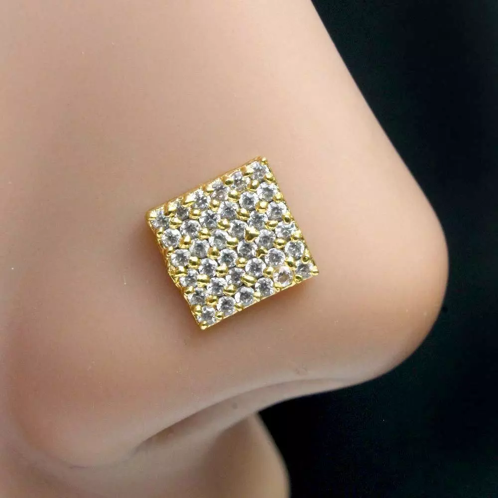 Square shop nose ring