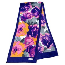 Vintage Modigliani Scarf Purple Floral Women's Scarf Size 50"x10"