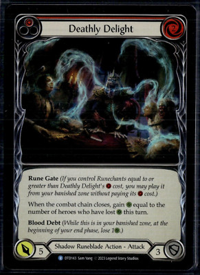 Flesh and Blood Deathly Delight (Red) DTD143 FAB TCG | eBay