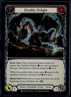 Flesh and Blood Deathly Delight (Red) DTD143 FAB TCG | eBay
