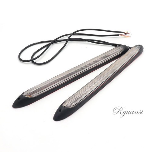 2x Sequential DRL LED Daytime Running Light Flowing Turn Signal Headlight Strip - Picture 5 of 12