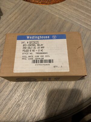 Westinghouse BFD62S Control Relay