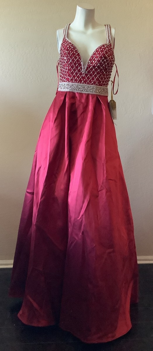 say yes to the dress red dress TLC Say Yes To The Prom Beaded Long Red Dress Sz 5/6