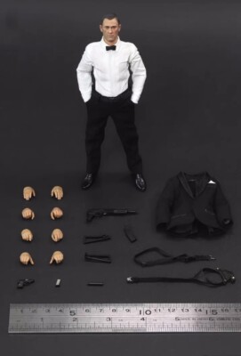 1/12 Scale MI6 Agent Daniel Craig 6in Action Figure with Accessories Model Doll