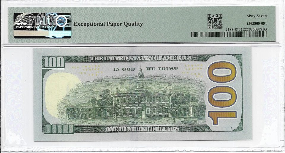 2013 $100 NEW YORK *STAR* ⭐️ FRN. PMG SUPERB GEM Uncirculated 67 EPQ Date Serial - Image 3 of 3