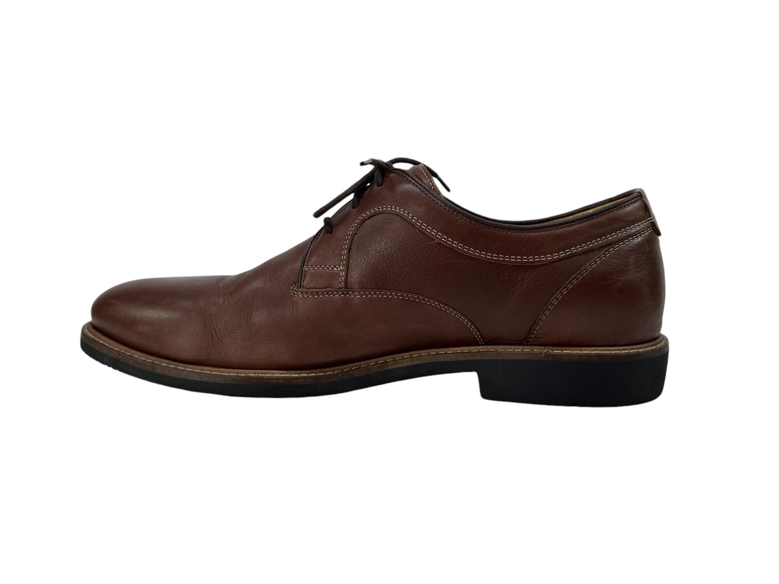 SAOLA Scarpe uomo Johnston & Murphy pelle marrone barlow pizzo tabacco taglia 13 M