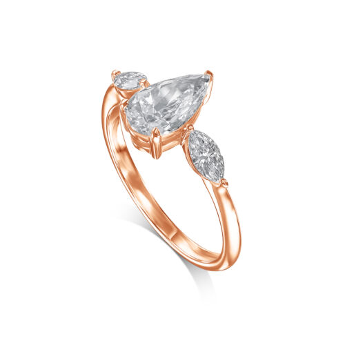 Anello Diamante Chiarezza VVS2 E 2,30 Carati Creato in Laboratorio Oro Bianco 14k IGI Spumante - Foto 6 di 6