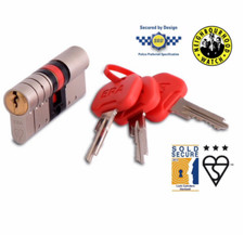 3*Star Era Fortress High Security Anti-Snap Euro Cylinder Barrel Door Lock UPVC 