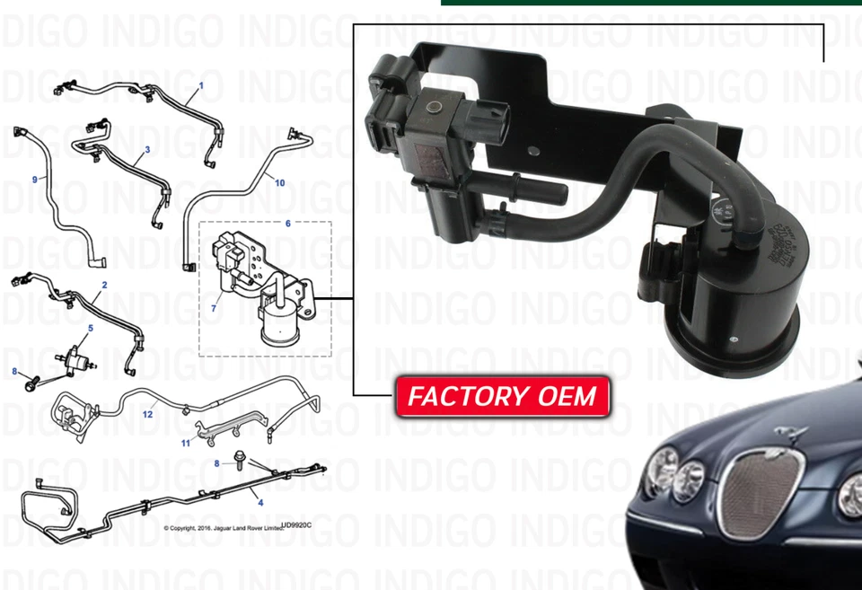Válvula de purga Jaguar tipo S OEM 2002.5-2005 XR830786 Foto 2 de 3