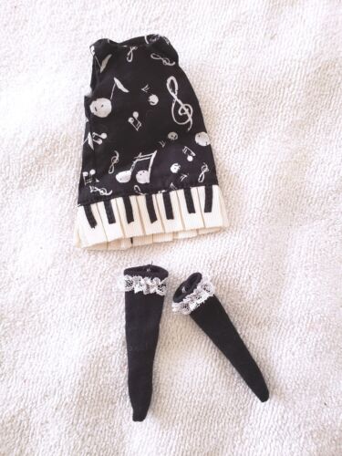 Set of Clothes for 12" Neo Blythe Doll music note, lace one-piece dresses - Picture 3 of 4