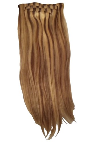 Amika Clip In Hair Extensions Color is AM-BL7 9 Pieces Blonde Amika clip in hair extensions AM-BL9 (BL70) 19” Complete Set  main image 2