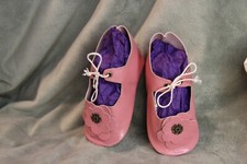 Leather shoes for antique doll Kestner Jumeau Bru Jne 4-1/8" 106mm 256 Dolantik