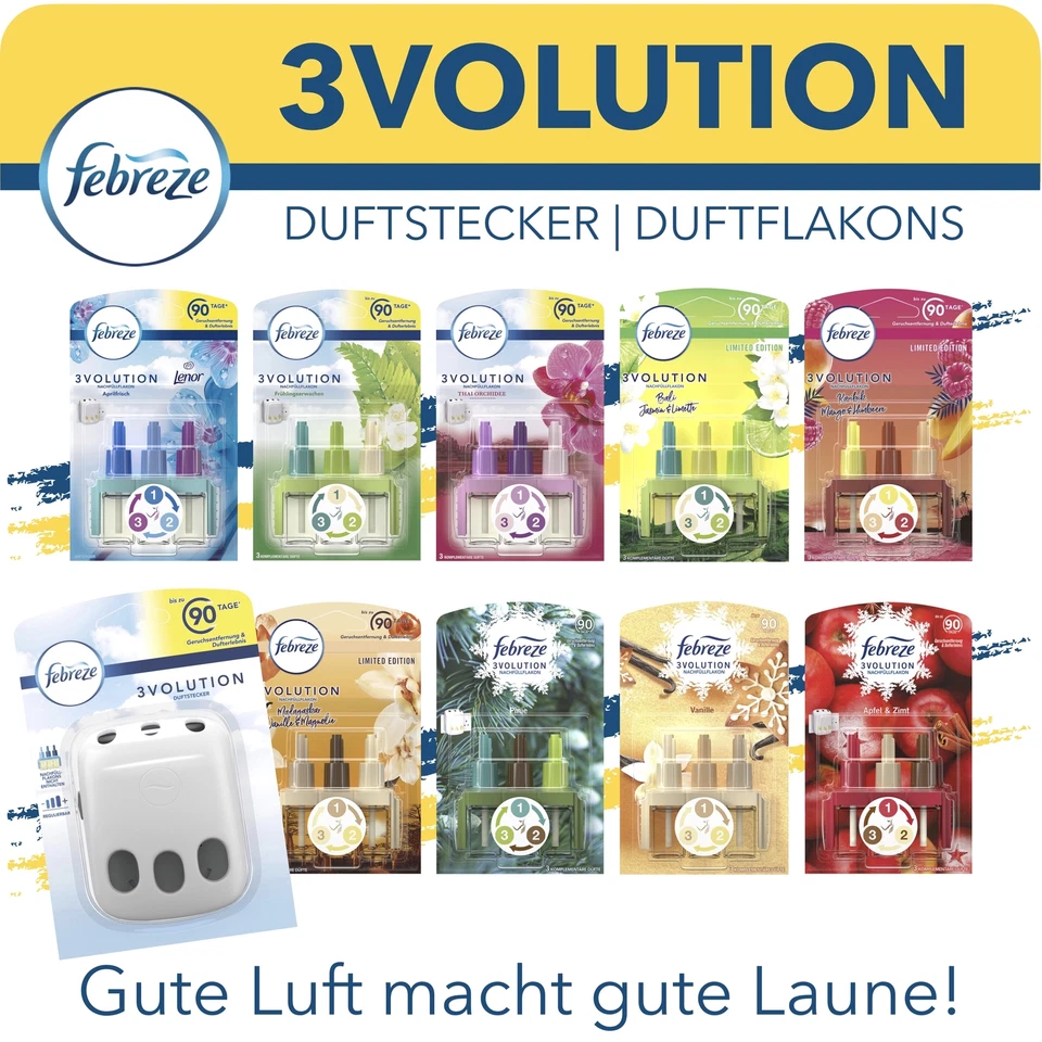Auswahl Febreze 3Volution Duftstecker Nachfüller Raumduft Lufterfrischer Aprilfr