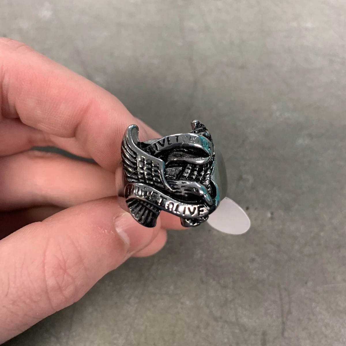 Heavy Metal Jewelry Stainless Steel Ride To Live Live To Ride