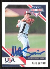 NATE SAVINO Autograph 2022 USA auto ARIZONA DIAMONDBACKS Virginia Cavaliers