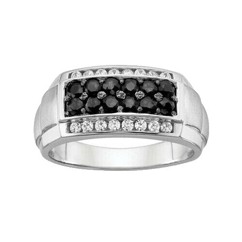 Diamond Band Biker Rings for Men