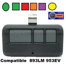 Compatible Chamberlain 953EV-P2 / 953ESTD / 893MAX Garage Door Remote  3 BUTTON