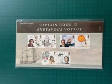 Royal Mail Mint Stamps Captain Cooks Endeavour Pres Pk Code 559 16/08/2018