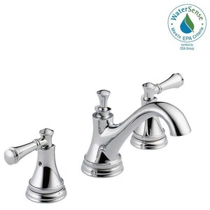 Delta 35713lf Eco Silverton Widespread 2 Handle Bathroom Faucet