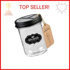 Mason Jar Toothbrush Holder -Black - with 16 Ounce Mason Jar,Premium Rustproof 3