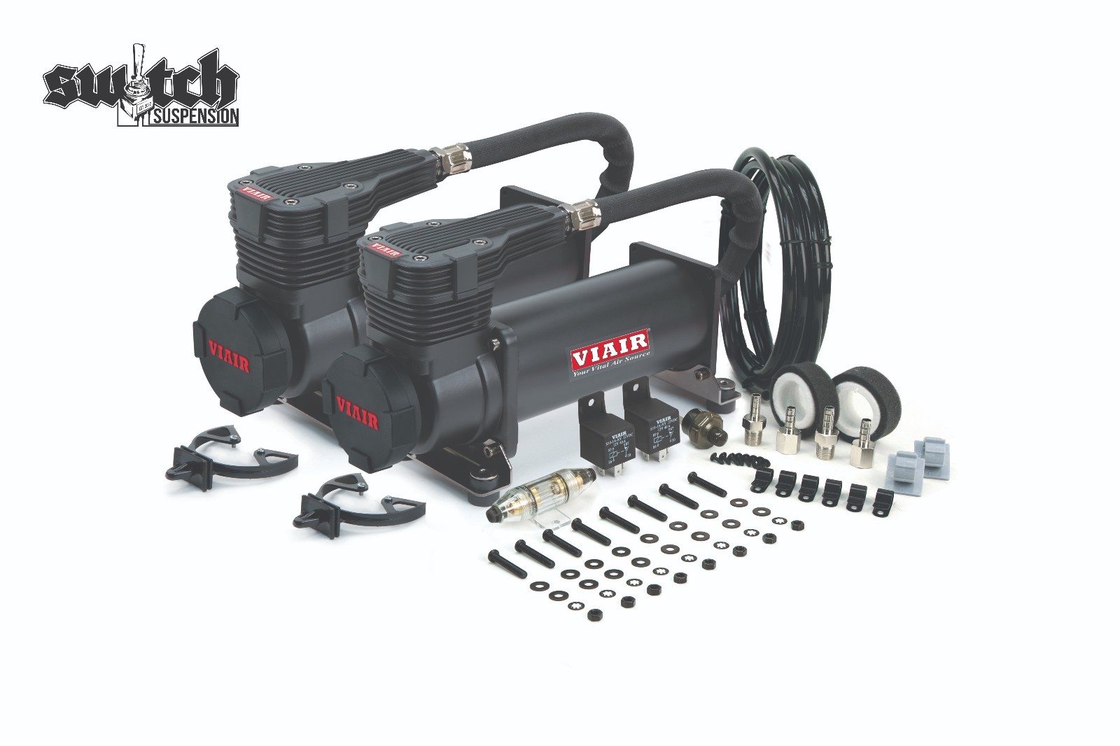 Viair Dual Black 485C 200 PSI Air Compressor Kit Gen 2, Lower Decibel 