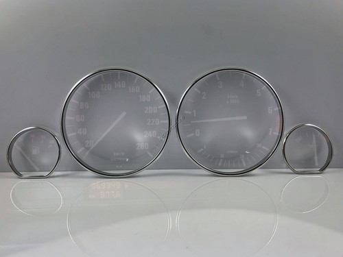 Fits Bmw 5 E34 1988-1996 Cluster Gauge Dashboard Rings Speedo Trim 4pcs - Picture 3 of 13
