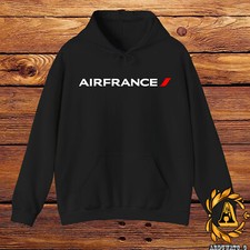 Air France Airlines Logo Hoodie Hooded Sweatshirt Black/Navy/White n more S-5XL