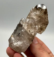 196 g Smoky Skeletal Herkimer Diamond Cluster, Unique Shape, Gorgeous Phantoms
