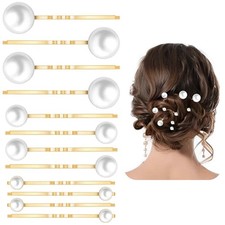 12 Pcs Pearl Bobby Pins for Hair Gold Pearl Hair Pins Wedding Pearl Hair Pins...