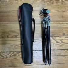 Vintage MANON Telescoping Tripod Made in Japan 11" - 46" With Case