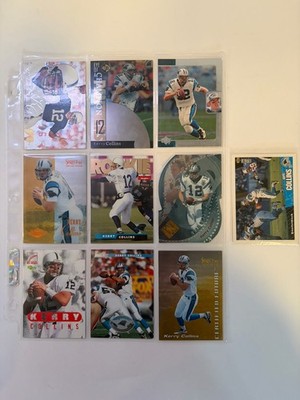 Kerry Collins - Carolina Panthers QB NFL Football Card Lot Of 10 , Majority RCs!