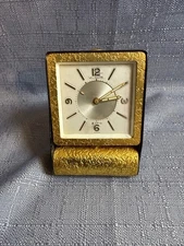 Vintage LeCoultre 2 Days Folding Alarm Desk Travel Clock, Swiss