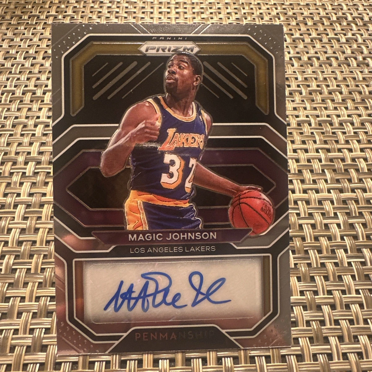 Panini Magic Johnson Basketball Autographed Sports Trading Cards