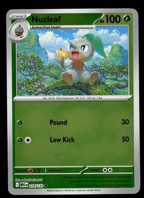 Nuzleaf Reverse Holo Common ME01: Mega Evolution 014/132 NM