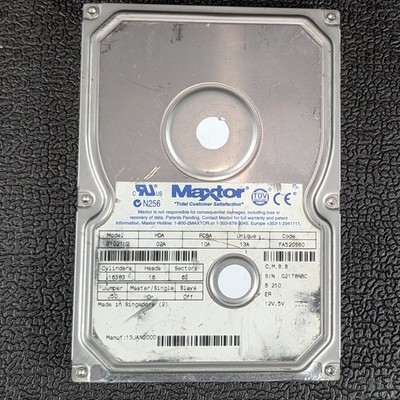 Maxtor DiamondMax VL 20 10.2GB 3.5'' IDE Hard Drive - 91021U2 - VTG - TESTED