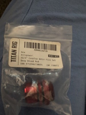 Titan Rig Bitspower G1/4 Case top Water Fill Set Deep Blood Red