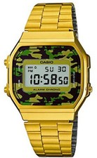 Casio A168WEGC-5 Men's Gold Tone Digital Classic Steel Band Watch