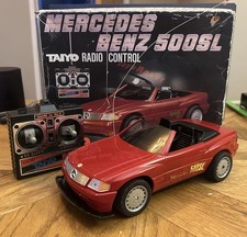 Taiyo Mercedes Benz 500SL Cabriolet Control Remoto Vintage Coche Caja Baterías Nuevas